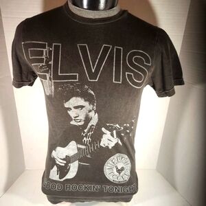 NWOT Men's Elvis Good Rockin' Tonight   Distressed T-shirt